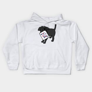 Happy 4th of July says Dog Kids Hoodie